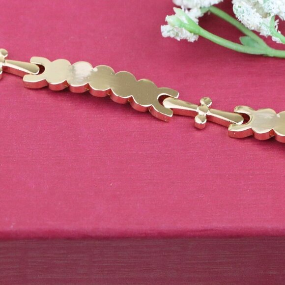 "Elegant Rose Gold Bracelet with Smooth Scalloped Link Design, XPBL0875 - Picture 13 of 13